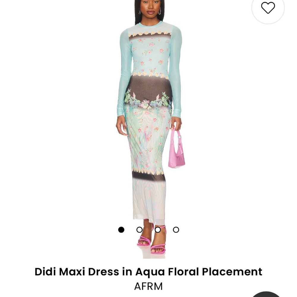 AFRM Aqua Floral Maxi Dress